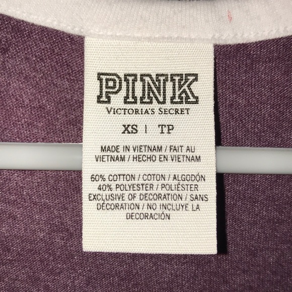 Maroon and White PINK Tank Top - Picture 4 of 4